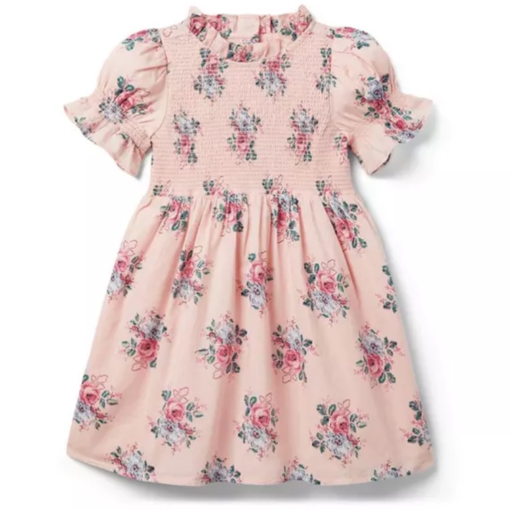 Floral Smocked Puff Sleeve Dress